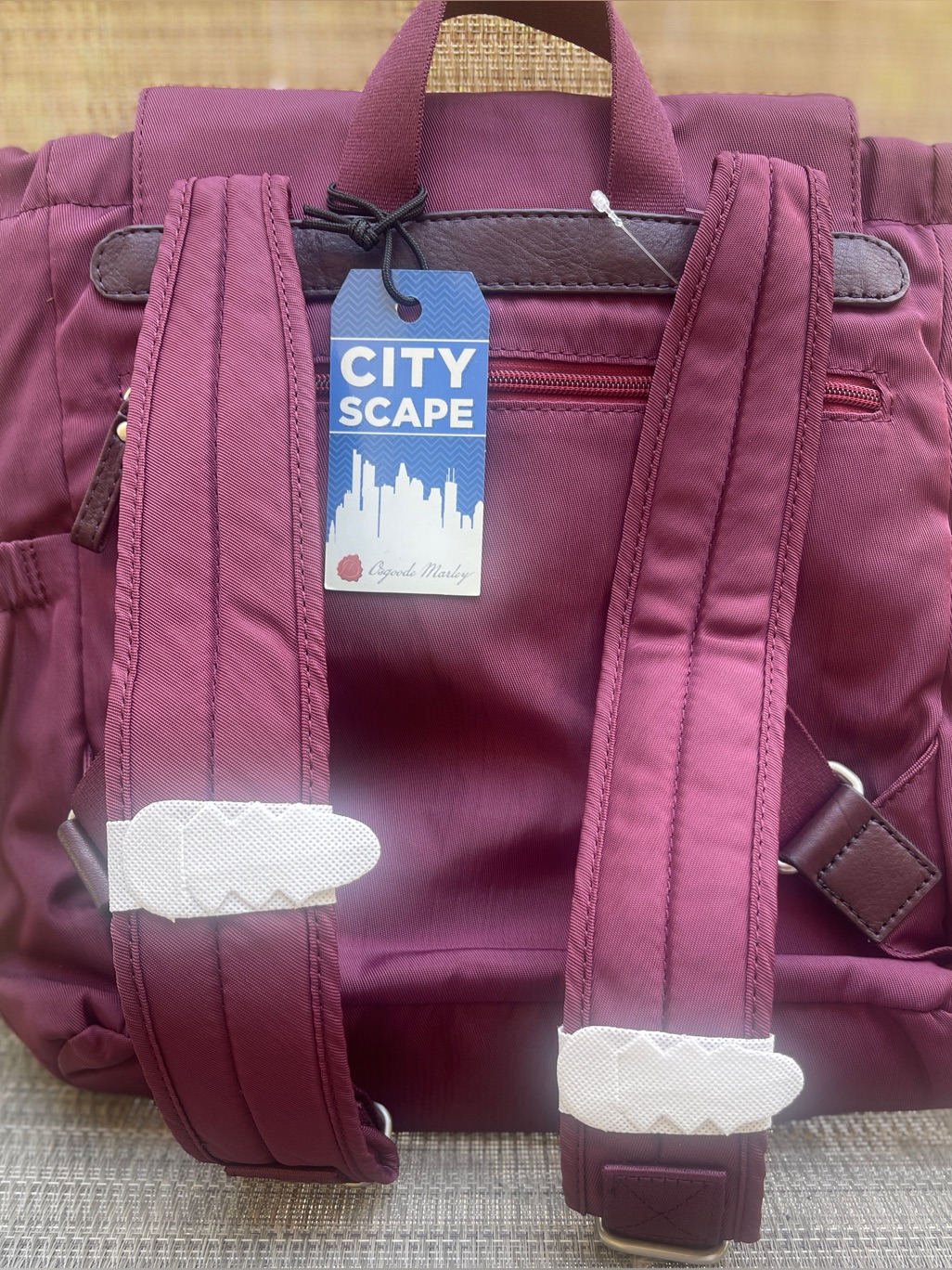 Nwt Osgoode Marley Raisin Cityscape Nylon Leather Everyday Backpack — image 2 of 4